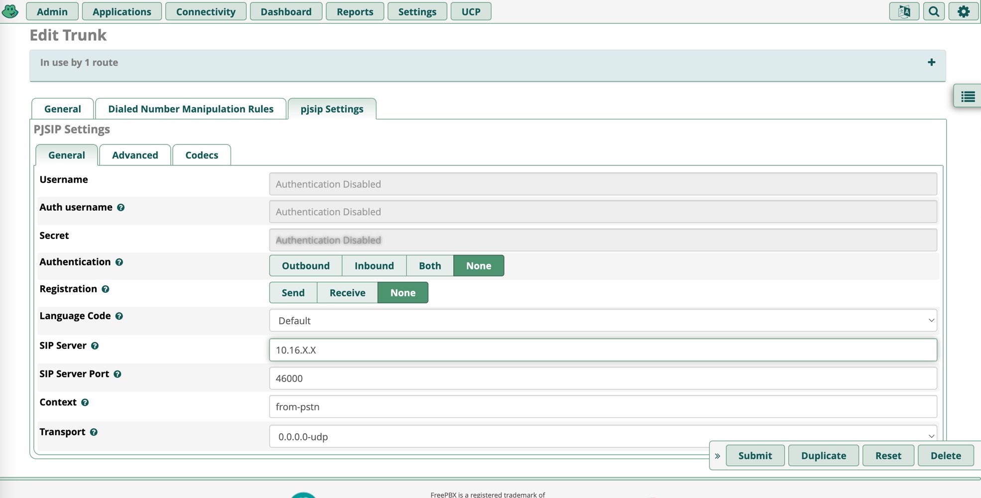 SIP server要改成asterisk虚拟机的IP